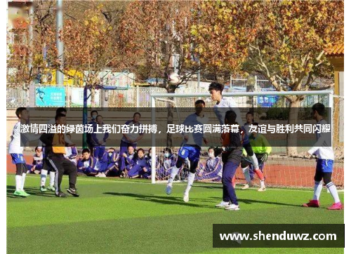 激情四溢的绿茵场上我们奋力拼搏，足球比赛圆满落幕，友谊与胜利共同闪耀